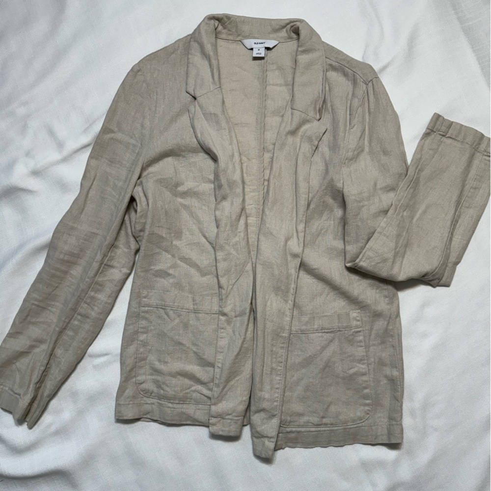 relaxed linen blazer